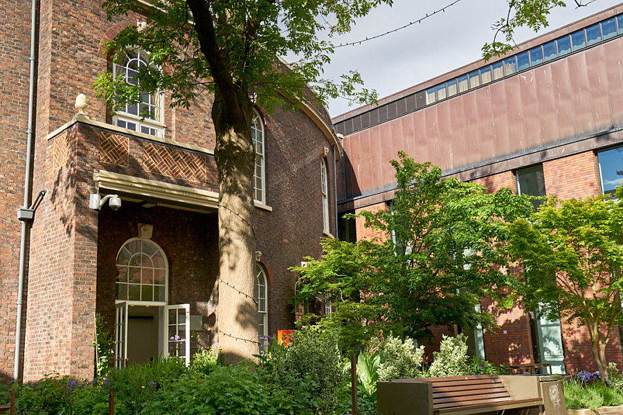 Bluecoat garden entrance