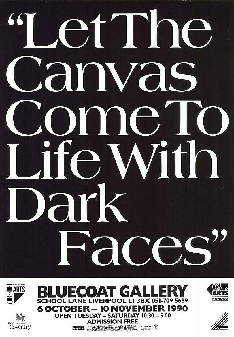 Poster for Let The Canvas Come to Life with Dark Faces exhibition