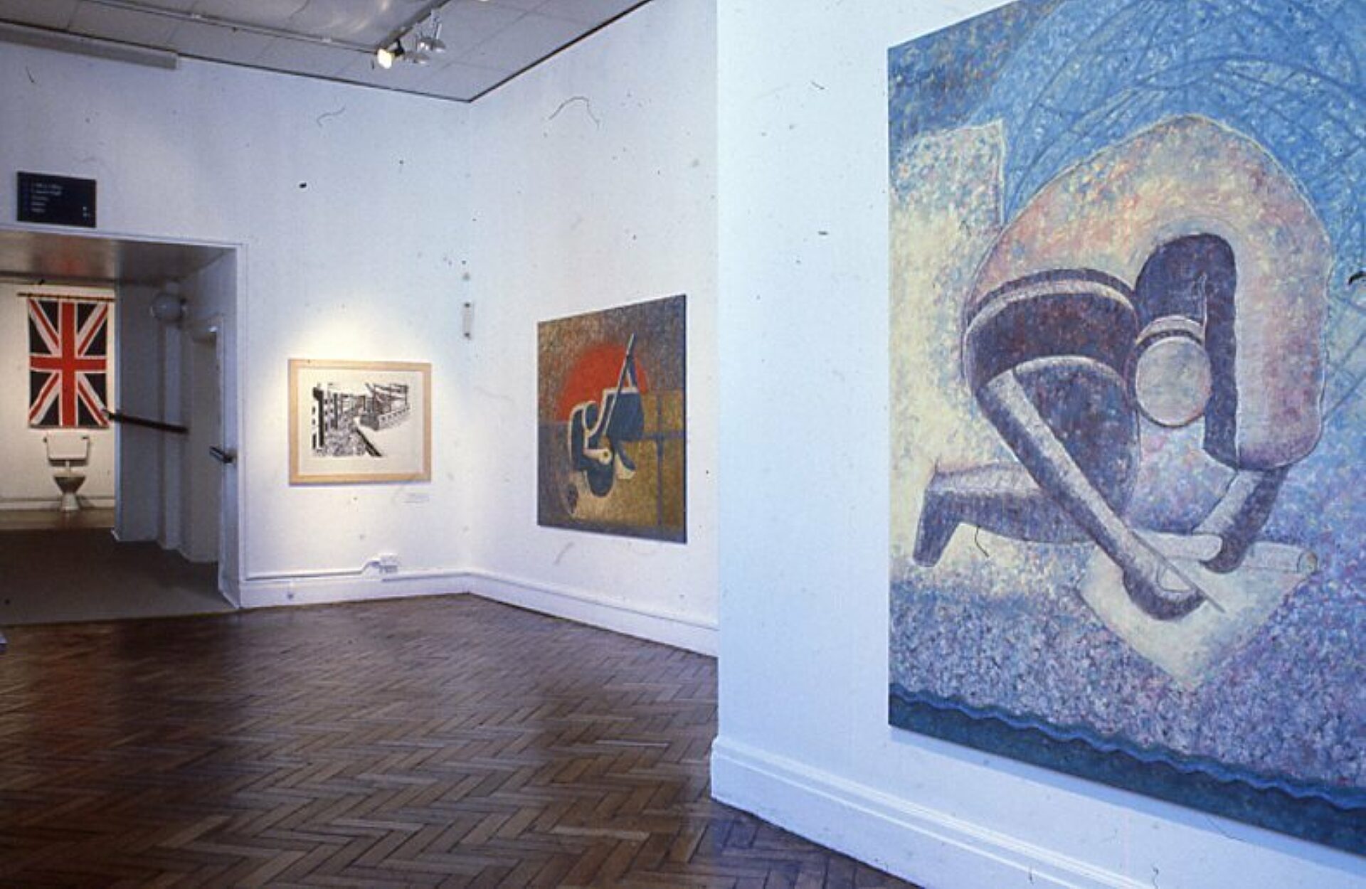 seen/unseen (1994). Image shows Uzo Egonu's Past and Present in the Diaspora 1 in the foreground.