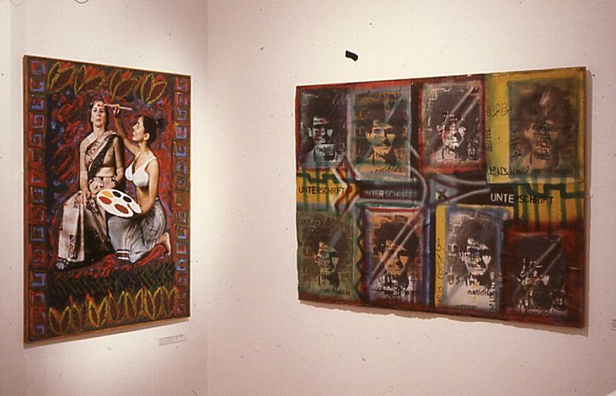 Let The Canvas Come To Life With Dark Faces (1990). Said Ardrus' Identitaet Nationalitaet is displayed on the right.