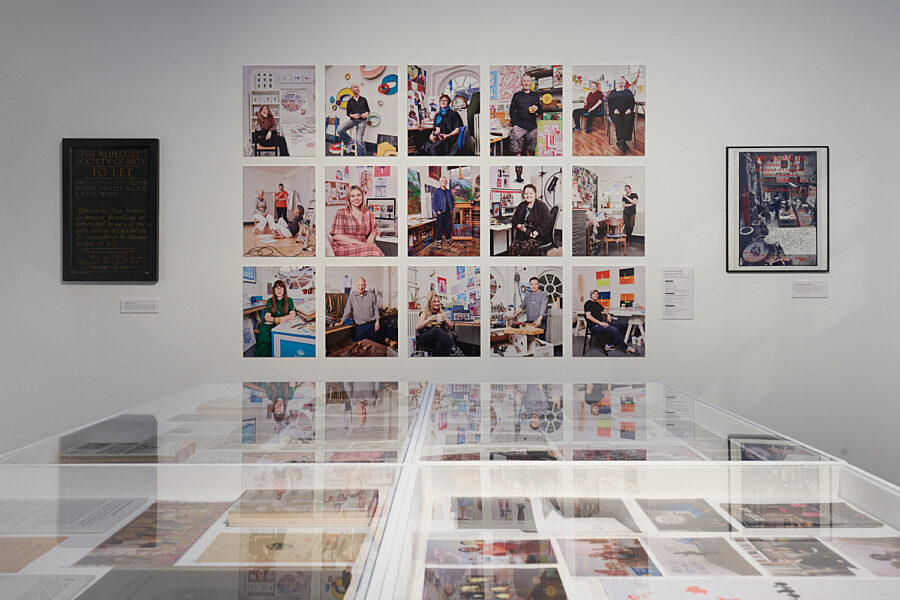 A photo showing 15 images taken by Sophie Traynor of Bluecoat studio holders.