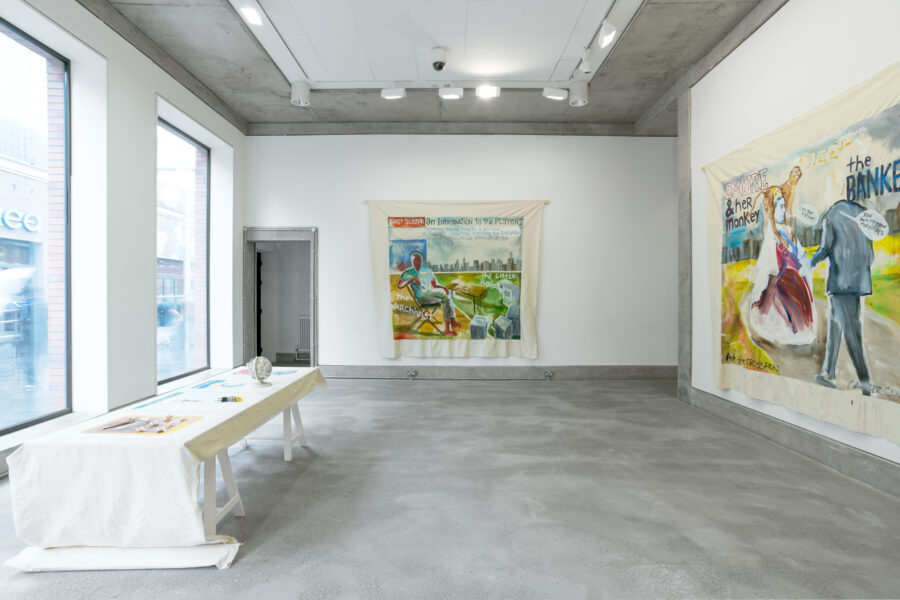 Unearthing the Bankers Bones (2016 - 2017). The Future History Painter’s Studio installation by Keith Piper.