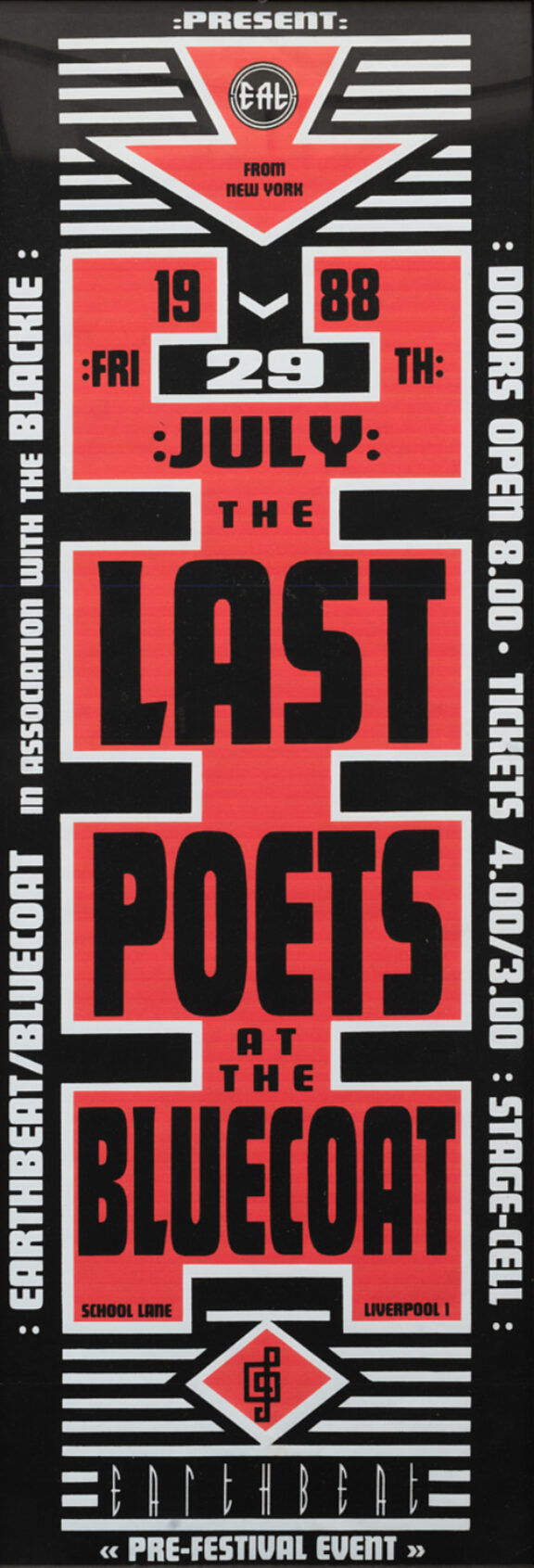 Poster for The Last Poets at Bluecoat