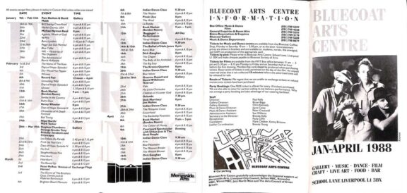 January - February 1988 Events Brochure