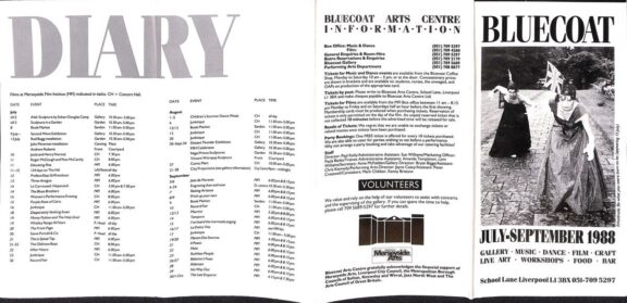 July - September 1988 Events Brochure