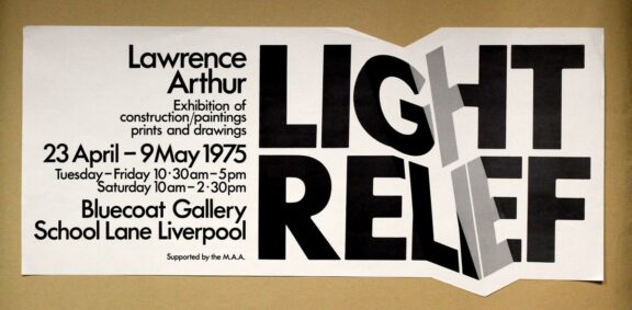 Poster for Lawrence Arthur exhibition, Light Relief