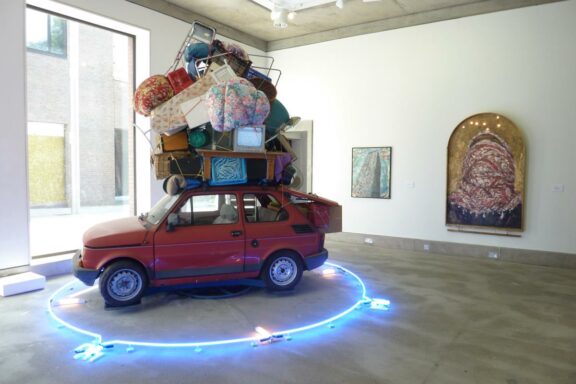 Ayman Balbaaki installation in the exhibition, Arabicity