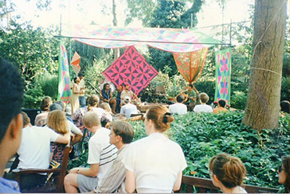 Asian Voices Asian Lives performance in the Bluecoat garden