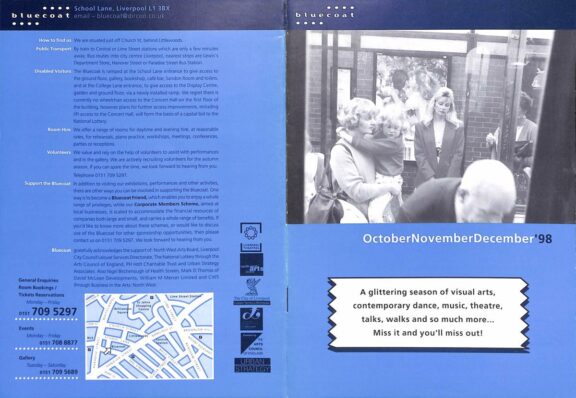 October - December 1998 Events Brochure