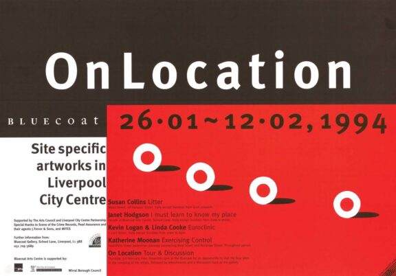 Poster for On Location: Site specific artworks in Liverpool City Centre