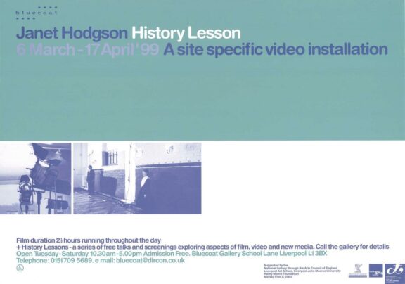 Poster for Janet Hodgson: History Lesson exhibition