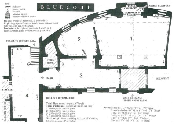 Plan of the old Bluecoat Gallery space