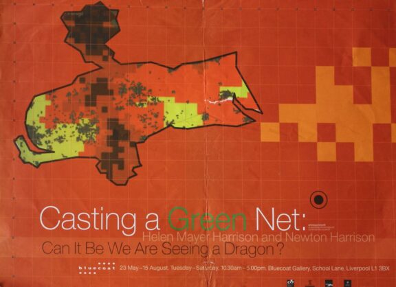 Poster for Helen Mayer Harrison and Newton Harrison: Casting a Green Net exhibition