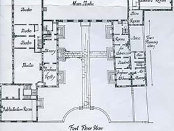 Plan of first floor showing School of Architecture occupation