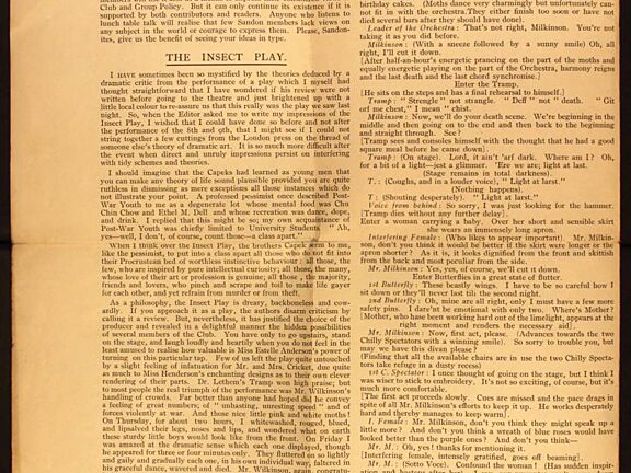 1920s Sandon Broadsheet