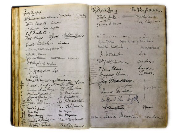 Sandon Dining Room Visitors' Book