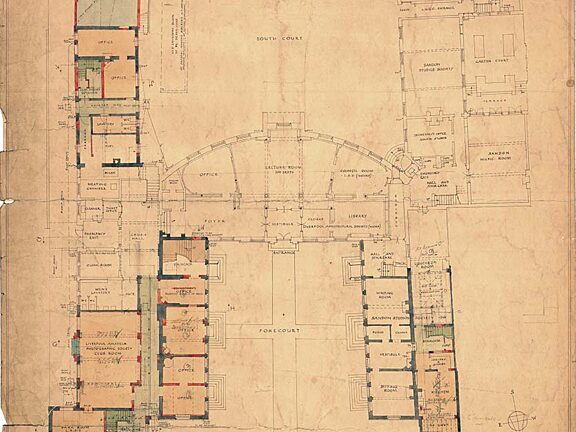 Post-war restoration architects drawings