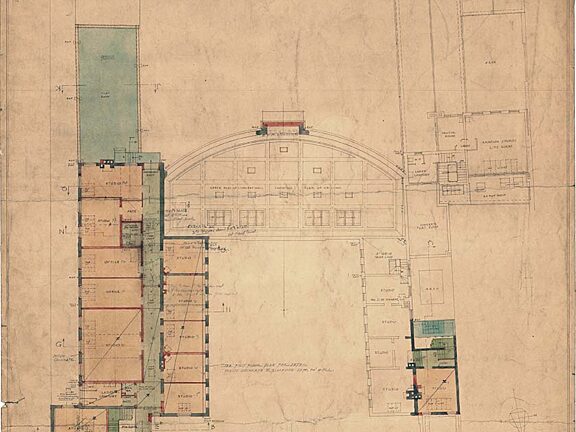 Post-war restoration architects drawings