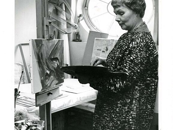 Evelyn Tompsett in her Bluecoat studio