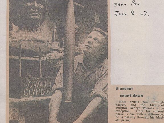 Studio artist George Thomas press cutting