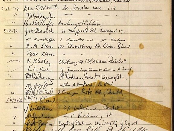 Bluecoat Gallery Visitors' Book, 1972-77