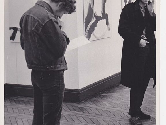 Visitors to the Captain Beefheart exhibition