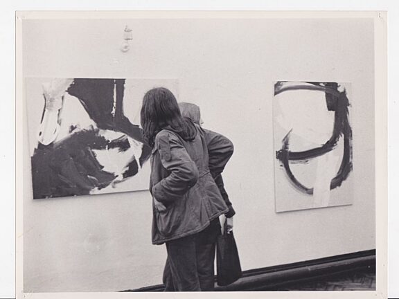 Visitors to the Captain Beefheart exhibition