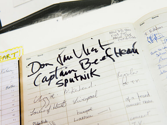 Captain Beefheart exhibition visitors' book