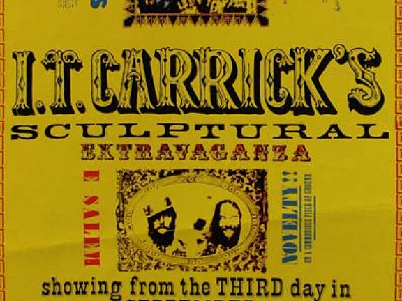 Poster for Ian Carrick's Scuptural Extravaganza exhibition