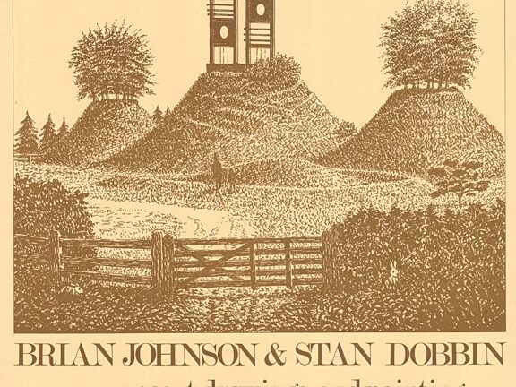 Poster for the exhibition, Brian Johnson & Stan Dobbin: Recent drawings & paintings 