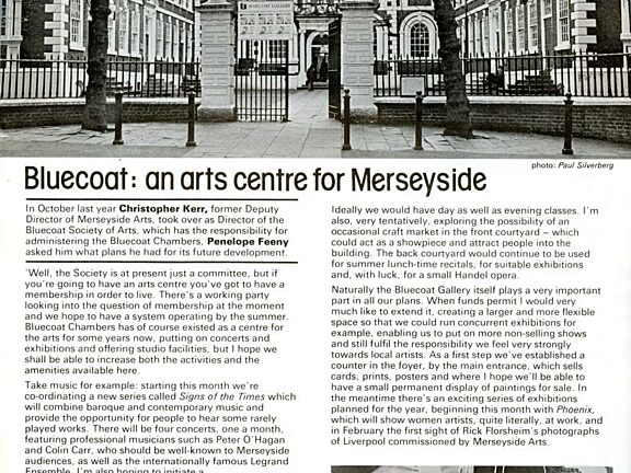 Arts Alive feature on Bluecoat