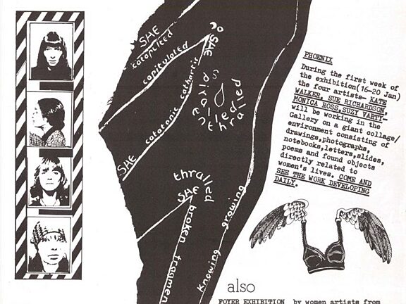 Poster for exhibition, Phoenix: Women artists at work