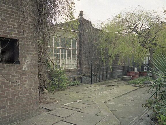 Artist's studio overlooking the Bluecoat garden