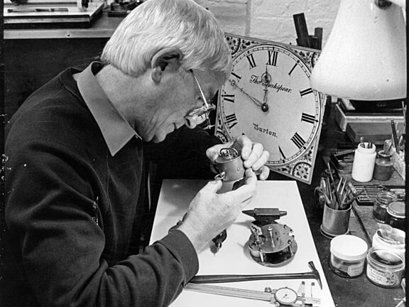 Horologist in his Bluecoat studio