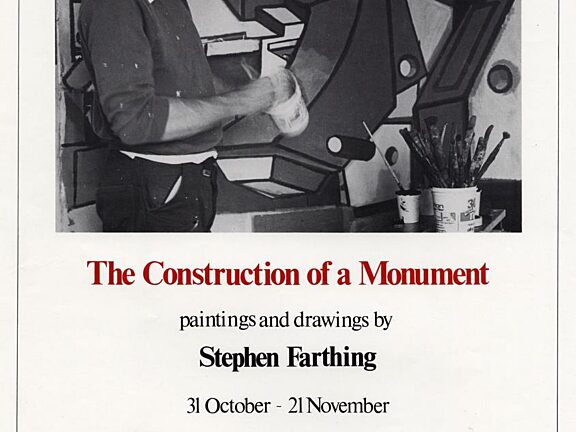 Poster for Stephen Farthing, The Construction of a Monument exhibition