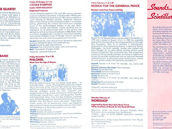 Sounds Scintillating Brochure, 1982-83