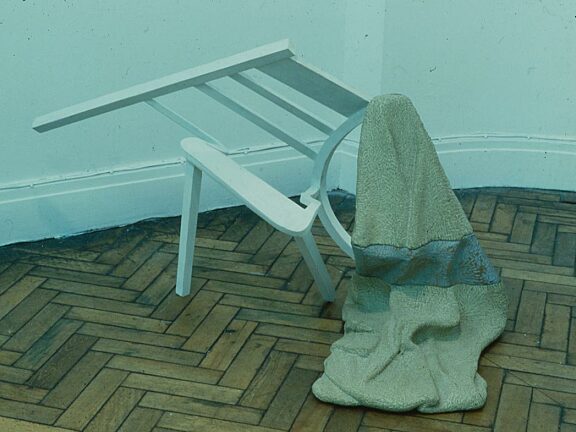 Bluecoat Summer Sculpture exhibition: Stonemason's Coat by David Brodie.