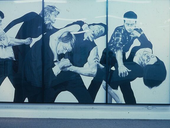 Robert Longo's work at Bluecoat in the exhibition, Urban Kisses: 7 New York Artists
