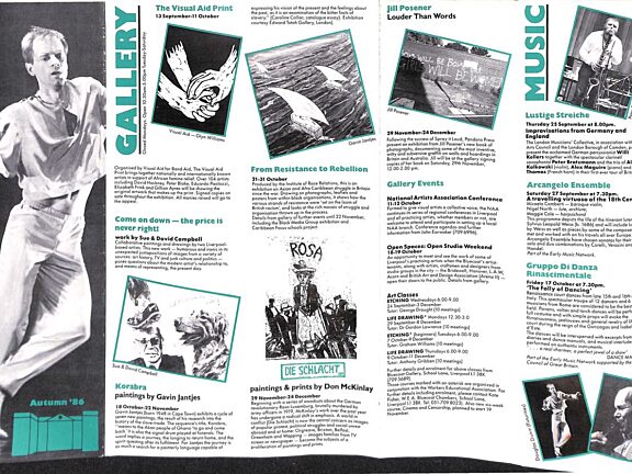 Autumn 1986 Events Brochure