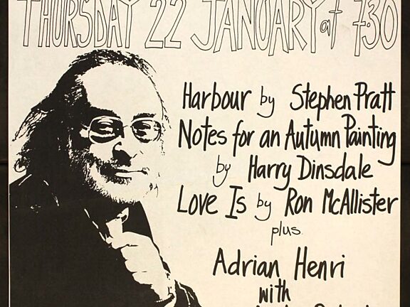 Poster for an Evening of Music and Poetry with Adrian Henri