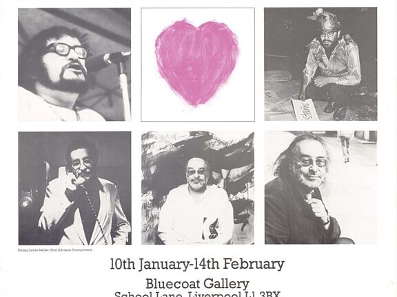 Poster for The Art of Adrian Henri, 1955-1985 exhibition