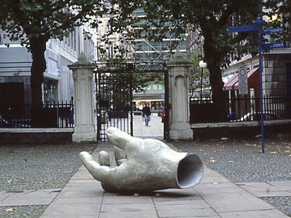 Distant Thunder, Sculpture in Courtyard, Vincent Woropay