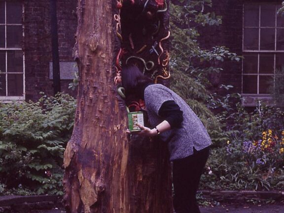 Sculpture in a Garden, sculpture by Christine Kowal Post