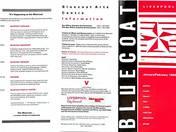 January - February 1989 Events Brochure