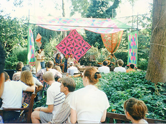 Asian Voices Asian Lives performance in the Bluecoat garden