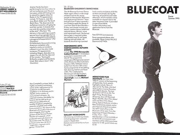 Summer 1990 Events Brochure