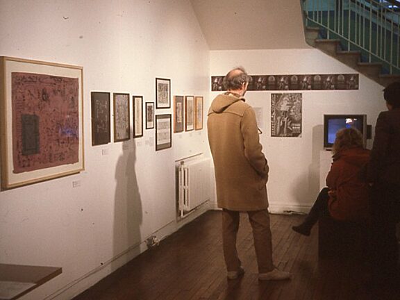 A Table for Four Installation view of prints, Tehmina Shah
