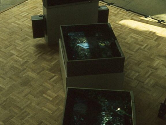 New Art North West Streamline video installation offsite at Mercury Court, Chris Meigh Andrews