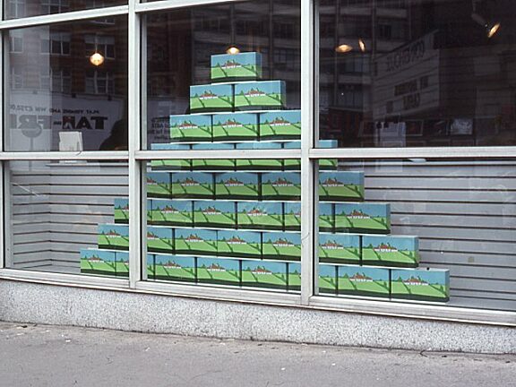 New Art North West offsite shop window installation Cornerhouse Manchester, John Dilnot