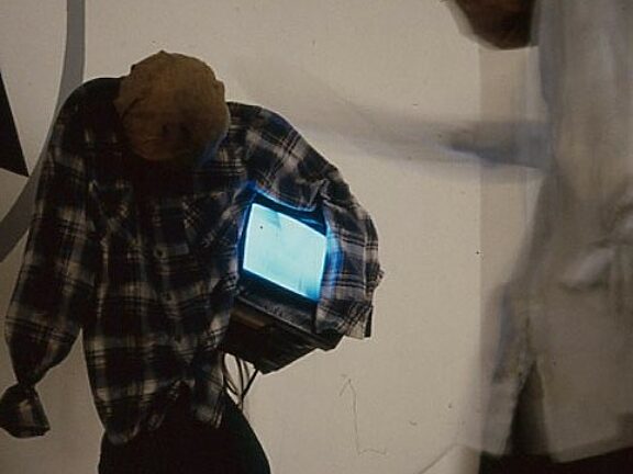 Tony Oursler, video installation in Video Positive